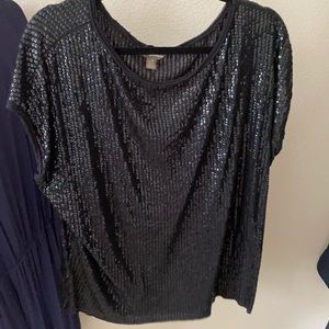 Black Sequins Top